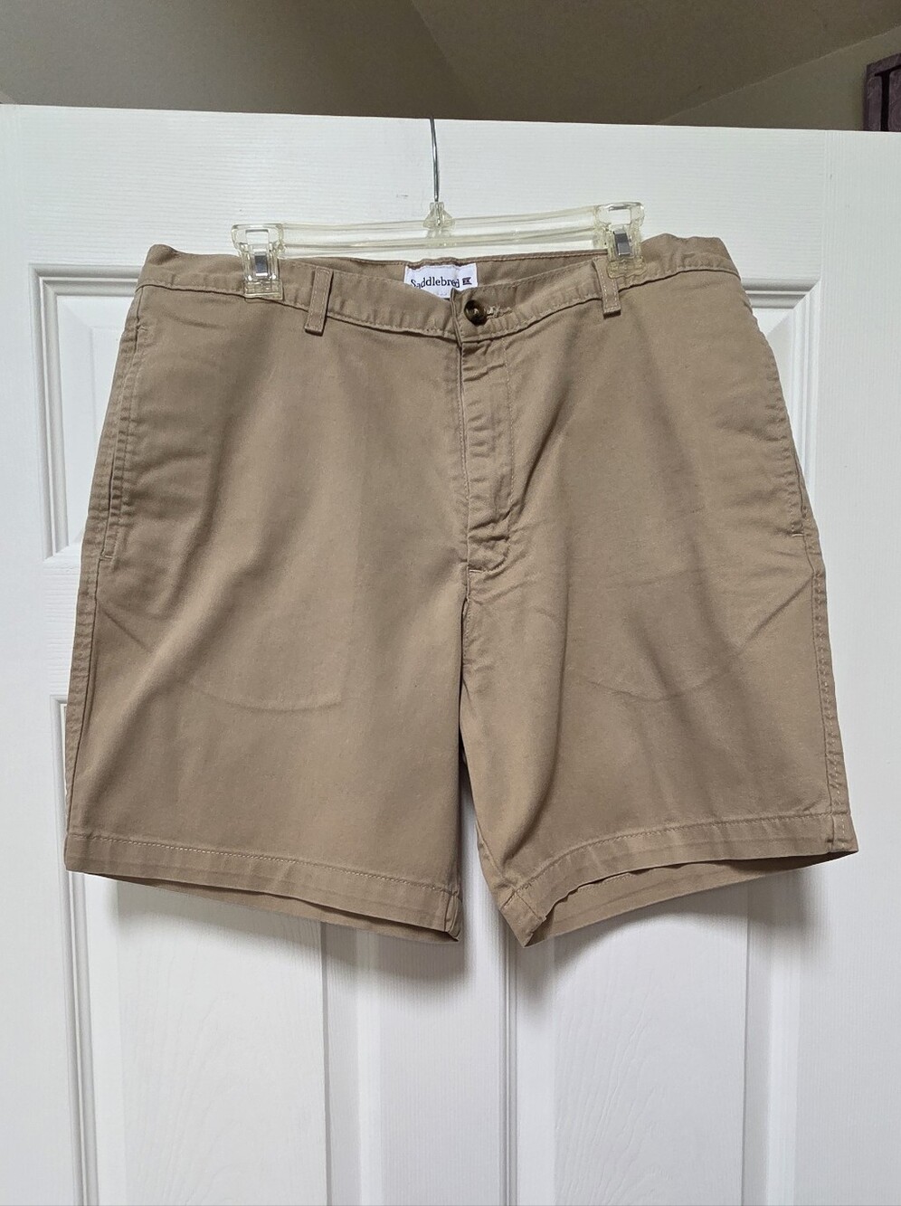 Saddlebred Men's Tan Flat Front Chino Shorts